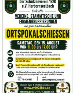 Einladung zum traditionellen Ortspokalschießen 2026